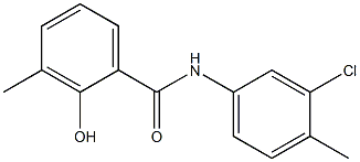 N-(3-chloro-4-methylphenyl)-2-hydroxy-3-methylbenzamide 化学構造式