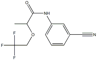 N-(3-cyanophenyl)-2-(2,2,2-trifluoroethoxy)propanamide Struktur