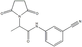 N-(3-cyanophenyl)-2-(2,5-dioxopyrrolidin-1-yl)propanamide 结构式