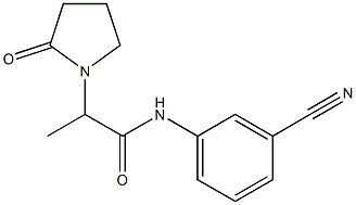 N-(3-cyanophenyl)-2-(2-oxopyrrolidin-1-yl)propanamide Struktur