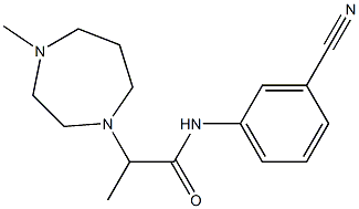 N-(3-cyanophenyl)-2-(4-methyl-1,4-diazepan-1-yl)propanamide 化学構造式