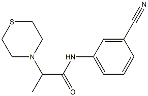 N-(3-cyanophenyl)-2-(thiomorpholin-4-yl)propanamide Struktur