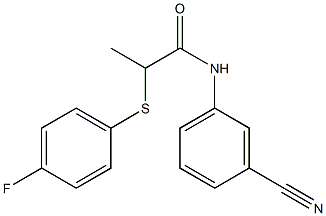 N-(3-cyanophenyl)-2-[(4-fluorophenyl)sulfanyl]propanamide