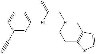 N-(3-cyanophenyl)-2-{4H,5H,6H,7H-thieno[3,2-c]pyridin-5-yl}acetamide Struktur
