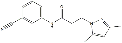 N-(3-cyanophenyl)-3-(3,5-dimethyl-1H-pyrazol-1-yl)propanamide Structure