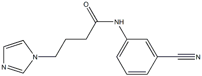 N-(3-cyanophenyl)-4-(1H-imidazol-1-yl)butanamide 结构式