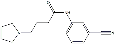 N-(3-cyanophenyl)-4-(pyrrolidin-1-yl)butanamide Struktur