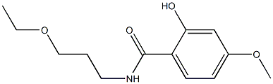 N-(3-ethoxypropyl)-2-hydroxy-4-methoxybenzamide 结构式