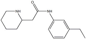N-(3-ethylphenyl)-2-(piperidin-2-yl)acetamide Struktur