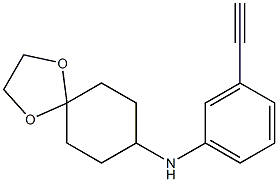 N-(3-ethynylphenyl)-1,4-dioxaspiro[4.5]decan-8-amine Structure