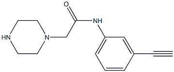 N-(3-ethynylphenyl)-2-(piperazin-1-yl)acetamide,,结构式