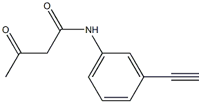 N-(3-ethynylphenyl)-3-oxobutanamide 化学構造式