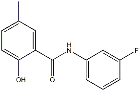 N-(3-fluorophenyl)-2-hydroxy-5-methylbenzamide,,结构式