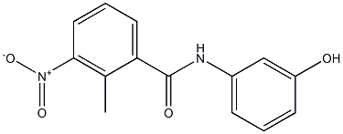 N-(3-hydroxyphenyl)-2-methyl-3-nitrobenzamide Struktur