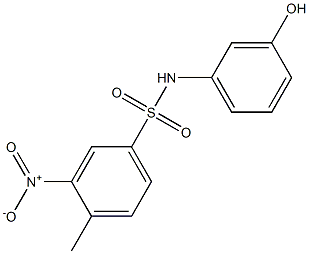 N-(3-hydroxyphenyl)-4-methyl-3-nitrobenzene-1-sulfonamide Structure