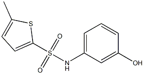 N-(3-hydroxyphenyl)-5-methylthiophene-2-sulfonamide 化学構造式