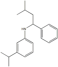 N-(3-methyl-1-phenylbutyl)-3-(propan-2-yl)aniline,,结构式