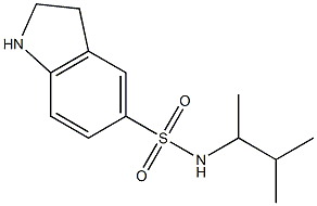 N-(3-methylbutan-2-yl)-2,3-dihydro-1H-indole-5-sulfonamide 化学構造式