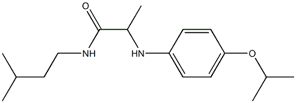 N-(3-methylbutyl)-2-{[4-(propan-2-yloxy)phenyl]amino}propanamide Structure