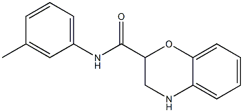 N-(3-methylphenyl)-3,4-dihydro-2H-1,4-benzoxazine-2-carboxamide 化学構造式