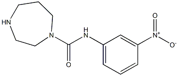 N-(3-nitrophenyl)-1,4-diazepane-1-carboxamide 化学構造式