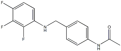 N-(4-{[(2,3,4-trifluorophenyl)amino]methyl}phenyl)acetamide,,结构式