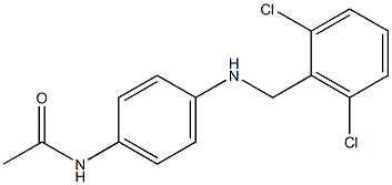 N-(4-{[(2,6-dichlorophenyl)methyl]amino}phenyl)acetamide,,结构式