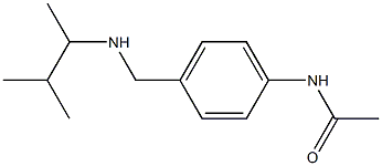 N-(4-{[(3-methylbutan-2-yl)amino]methyl}phenyl)acetamide,,结构式