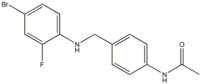 N-(4-{[(4-bromo-2-fluorophenyl)amino]methyl}phenyl)acetamide Structure