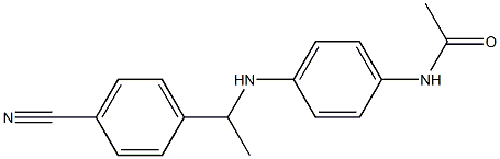 N-(4-{[1-(4-cyanophenyl)ethyl]amino}phenyl)acetamide Struktur