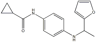 N-(4-{[1-(furan-2-yl)ethyl]amino}phenyl)cyclopropanecarboxamide Struktur