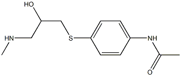 N-(4-{[2-hydroxy-3-(methylamino)propyl]sulfanyl}phenyl)acetamide 结构式