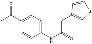N-(4-acetylphenyl)-2-(thiophen-3-yl)acetamide Structure