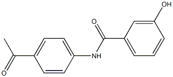 N-(4-acetylphenyl)-3-hydroxybenzamide Struktur