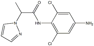 N-(4-amino-2,6-dichlorophenyl)-2-(1H-pyrazol-1-yl)propanamide Struktur