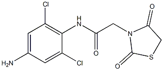  N-(4-amino-2,6-dichlorophenyl)-2-(2,4-dioxo-1,3-thiazolidin-3-yl)acetamide