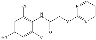 N-(4-amino-2,6-dichlorophenyl)-2-(pyrimidin-2-ylsulfanyl)acetamide Struktur