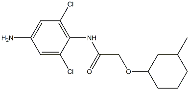 N-(4-amino-2,6-dichlorophenyl)-2-[(3-methylcyclohexyl)oxy]acetamide Structure