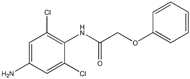N-(4-amino-2,6-dichlorophenyl)-2-phenoxyacetamide Struktur