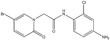 N-(4-amino-2-chlorophenyl)-2-(5-bromo-2-oxo-1,2-dihydropyridin-1-yl)acetamide Struktur