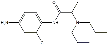 N-(4-amino-2-chlorophenyl)-2-(dipropylamino)propanamide 化学構造式