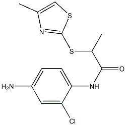 N-(4-amino-2-chlorophenyl)-2-[(4-methyl-1,3-thiazol-2-yl)sulfanyl]propanamide Struktur