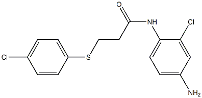 N-(4-amino-2-chlorophenyl)-3-[(4-chlorophenyl)sulfanyl]propanamide 化学構造式