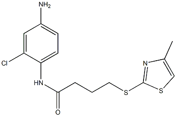 N-(4-amino-2-chlorophenyl)-4-[(4-methyl-1,3-thiazol-2-yl)sulfanyl]butanamide Struktur