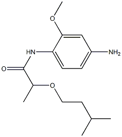 N-(4-amino-2-methoxyphenyl)-2-(3-methylbutoxy)propanamide 结构式