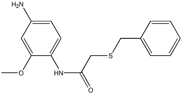 N-(4-amino-2-methoxyphenyl)-2-(benzylsulfanyl)acetamide Struktur