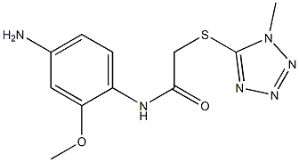 N-(4-amino-2-methoxyphenyl)-2-[(1-methyl-1H-1,2,3,4-tetrazol-5-yl)sulfanyl]acetamide Struktur