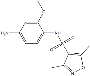N-(4-amino-2-methoxyphenyl)-3,5-dimethyl-1,2-oxazole-4-sulfonamide 化学構造式