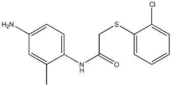 N-(4-amino-2-methylphenyl)-2-[(2-chlorophenyl)sulfanyl]acetamide 结构式