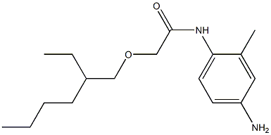 N-(4-amino-2-methylphenyl)-2-[(2-ethylhexyl)oxy]acetamide 化学構造式